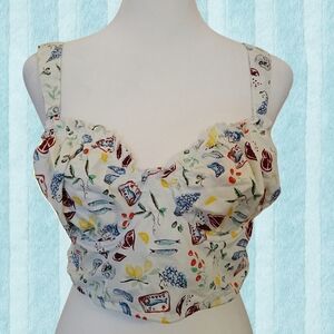 Colsie Corset Bustier Bra Top Sleep Top Lingerie Blouse Size L